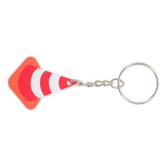 TEHAUX 10 Pack Mini Traffic Cone Keychains Multi-Color PVC Keychain Party Favors Backpack Car Accessories