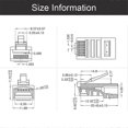 thumbnail image 5 of OULLX 20/50/100pcs RJ45 Connector 6U Gold PlatedPass Through Ethernet Cables Module Plug Network RJ-45 Crystal Heads Cat5 Cat5e, 5 of 5