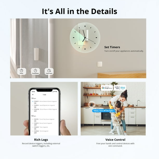 SONOFF MINI Extreme 10A Wi-Fi Smart Switch,Works With Alexa,Google Home and  Apple Home,TÜV, CE, and FCC certifications 