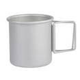 thumbnail image 3 of STRANDCHIC 1Pc Portable Aluminium Alloy Coffee Cup for Outdoor Drinking Use Silver, 3 of 8