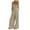 Coffee, variant on OSOLU Women Sleeveless Overalls Jumpsuit Casual Solid Color Summer Wide Leg Bib Pants Bottons Wide Leg Jumpsuit Romper With Pockets Boho Dailywear