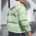 thumbnail image 6 of Maoxin Men Jacket Men's Solid Color Thick Dake TwoLayer Windproof Pocket Zipper Hooded Outdoor Jacket Jackets for Men , Green , L, 6 of 6