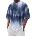 thumbnail image 3 of Mfakffe Mens Graphic Crewneck Tshirt Summer Plus Size Short Sleeve Lightweight Tops Gradient Color Casual Big and Tall Tees, 3 of 5