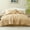 Khaki, variant on Tufted Jacquard Soft Washed Microfiber Duvet Cover Set 2 Pcs(Khaki Twin)