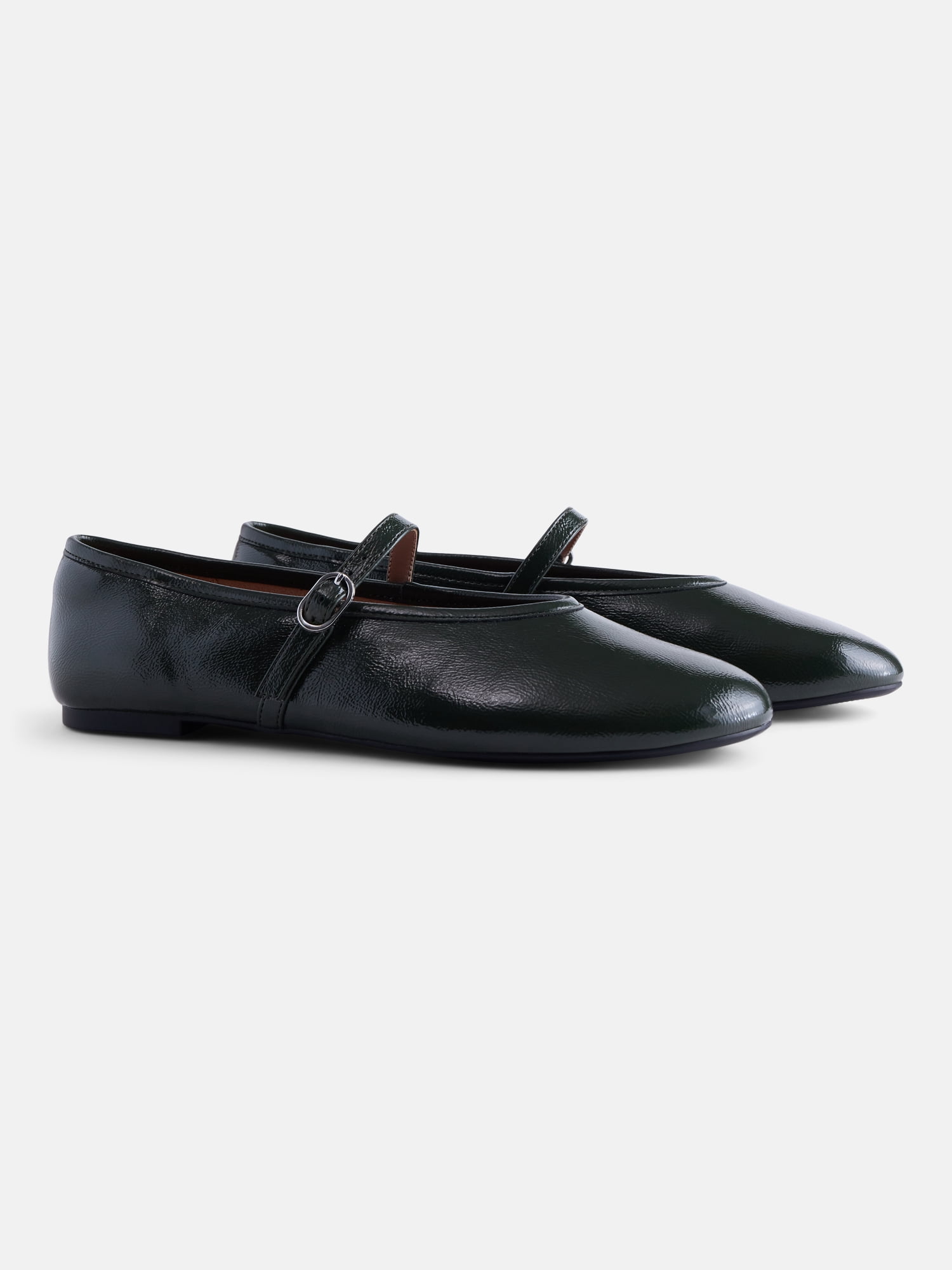 No Boundaries Women's Crinkle Mary Jane Flats