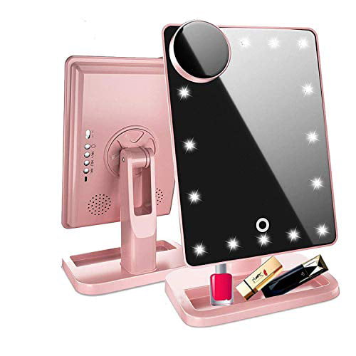 Led Lights Makeup Mirror With, Fenchilin Large Vanity Mirror Bluetooth