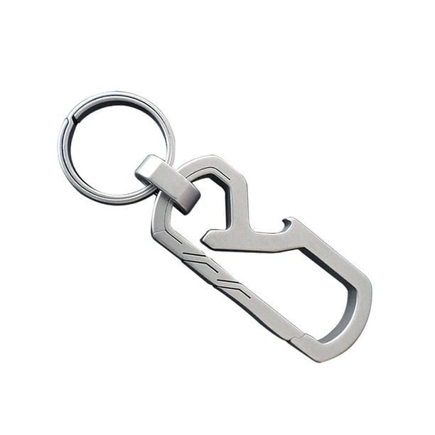 Qarigey 2-in-1 Keychain Portable Keyring Buckle Car Tool Holder Backpack Carrying Carabiner Ring Camping Key Opener Picnic Bottle Type3