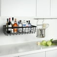 Black Wall Mount Wire Basket Matal Bathroom Storage Bins Kitchen Fruit