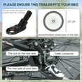 thumbnail image 2 of Bike Cargo Trailer Foldable Storage Bicycle Wagon Trailer with Universal Hitch Bike Attachment with 16" Wheels, Heavy-Duty, Black, 2 of 8