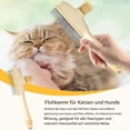 thumbnail image 5 of Flea Comb for Cats, SelfCleaning Flea Comb for LongHaired Dogs, with Release Button and Ergonomic Grooming Tool, Yellow, 5 of 5