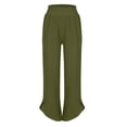thumbnail image 3 of Luogg Women's Casual Pants Lightweight Stretchy Elastic Waist Comfortable Pocketed Trousers For Everyday Relaxation Fashion Pants Suitable For Summer Wear Women’s Plus Size Casual Pants, 3 of 4