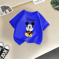 thumbnail image 2 of Camiseta de algodón con cuello redondo informal para bebés y niños pequeños con estampado de Mickey de verano de Disney Camiseta de algodón para niños y niñas, 2 of 5