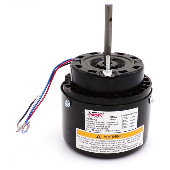 7163-6045 BLOWER MOTOR 115V 60HZ 3 SPEED; 1/50-1/80-1/140 HP - EXACT FIT FOR BUCK - REPLACEMENT PART BY NBK