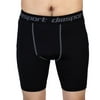 Men Sport Apparel Compression Tights Running Shorts Black W34