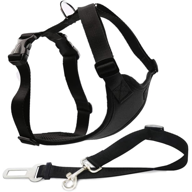 Xelparuc Dog Safety Vest Harness with Safety Belt for Most Car, Travel
