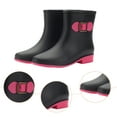 thumbnail image 5 of Mepaouo Women's Short Rain Boots Waterproof Slip on Garden Shoes Ankle Chelsea Booties Rainboots(Pink,7), 5 of 7