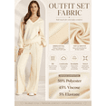 thumbnail image 2 of DOKOTOO Sweatsuits for Women 2 Piece Outfits Oversized Casual V Neck Sweatshirt with Wide Leg Sweatpants Tracksuit Jogger Set, 2 of 11