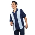 thumbnail image 4 of G-Style USA Men's Two Tone Retro Button Down Bowling Shirts, 4 of 6