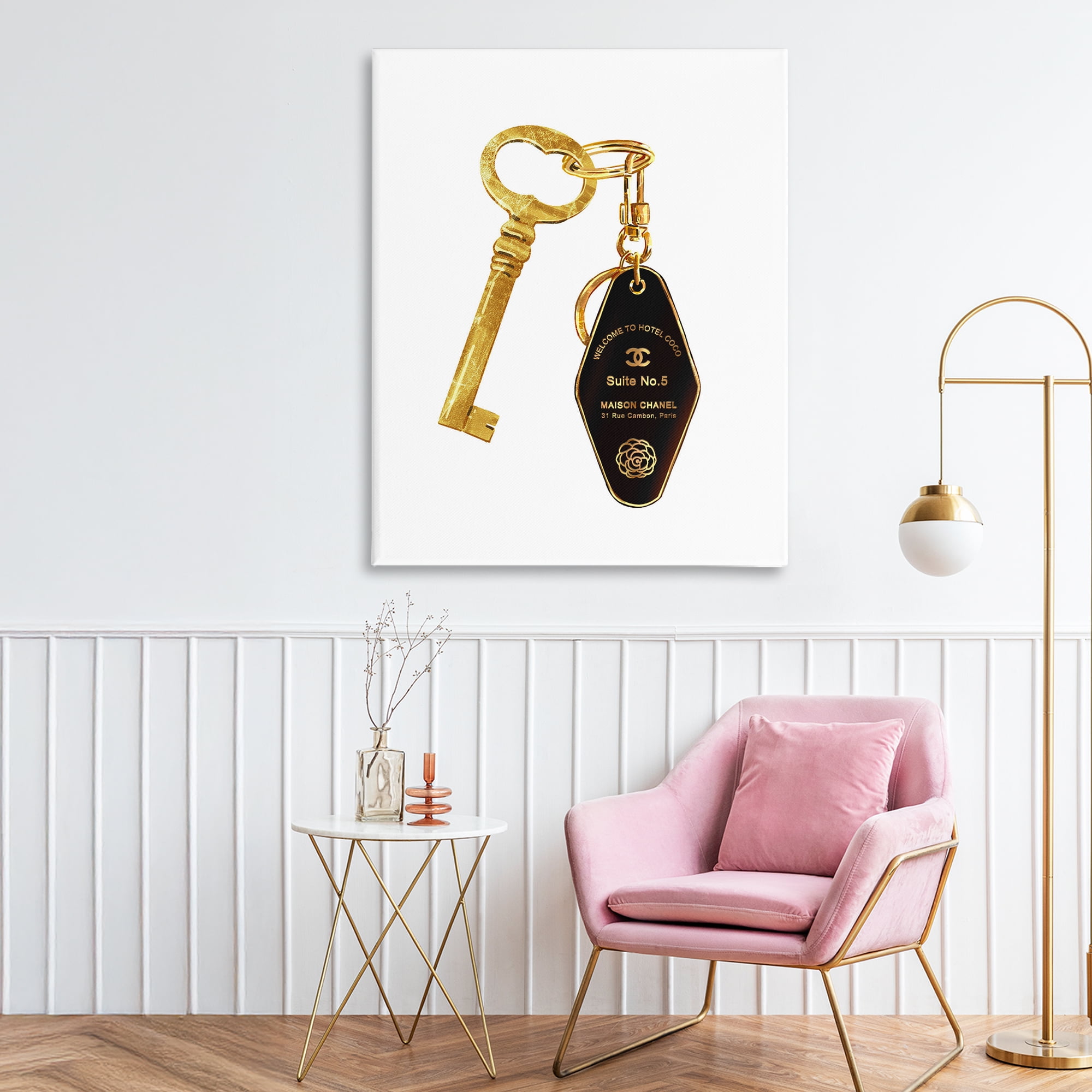 Luxury Fashion Key Canvas Wall Art, design by Ziwei Li