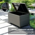 Grand Patio Outdoor Storage Box with Lid Large Wicker Storage Bin for
