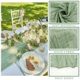 thumbnail image 4 of Dusty Blue Cheesecloth Table Runner Boho Gauze Table Runner Rustic Cheese Cloth Table Runner Wedding Bridal Shower Table Decor, 4 of 4