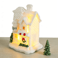 thumbnail image 4 of Glowing Snow House Christmas Decoration | Resin Winter Village Cottage with Warm Yellow LED Light | Desktop Ornament for Holiday Decor & Gift Giving, 4 of 6