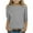 Gray, variant on Ltctricy T Shirts for Girls 3/4 Sleeve Crew Neck Color Block Plaid Tunic Tops Soft Casual Tee Blouses 4-15 Years(Pink,14-15 Years)