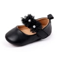 thumbnail image 6 of BOBOGOJP Baby Girls Dress Shoes Bowkont Mary Jane Flats Non-Slip Lightweight Soft Sole Toddler First Walkers Princess Wedding Shoes Black for Size 3, 6 of 7