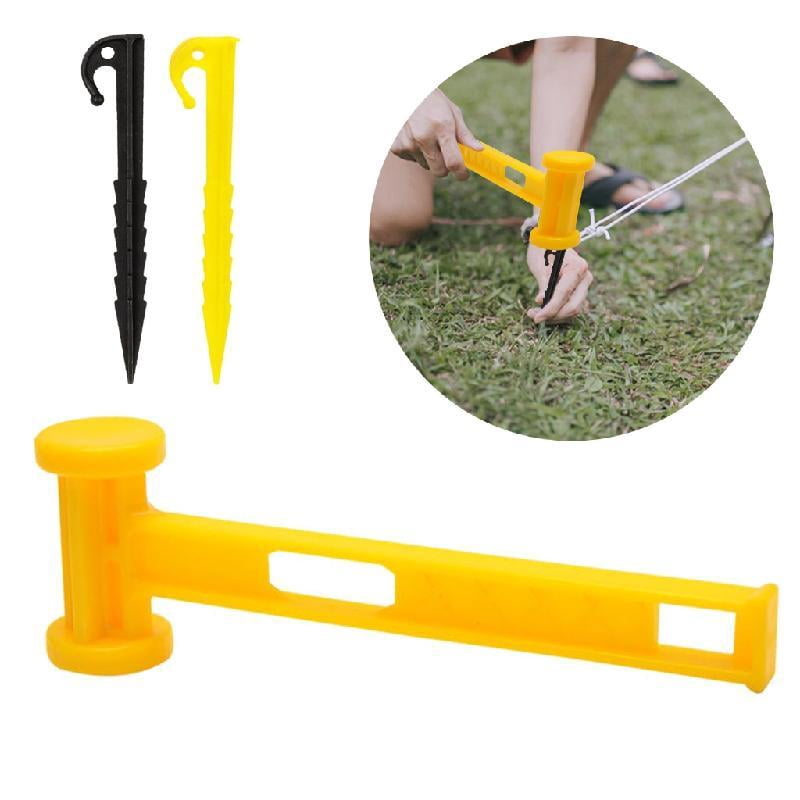 JZROCKER Outdoor Ground Stake Camping Anchors Peg Plastic Tent Stake Canopies Stake