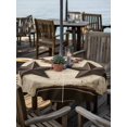 thumbnail image 2 of Outdoor Tablecloth with Umbrella Hole for Patio/Picnic/Party/Camping, Western Star Brown Waterproof Table Cloth Round Cover Washable, Farmhouse Vintage Berry Botanical (Dia 60"), 2 of 9