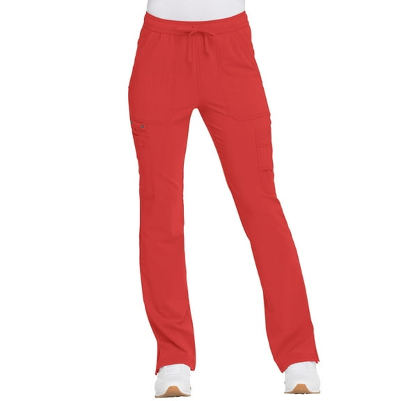 Dickies Advance Women Scrubs Pant, Mid Rise Boot Cut Drawstring, DK200P, S Petite, Orange Flame