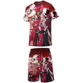 thumbnail image 2 of Boys Hazbin Hotel Short Sleeve Mesh T-Shirt And Shorts Outfit Set Summer Clothes Set for Kids, 2 of 7