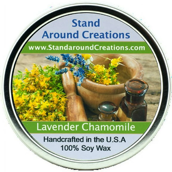 LAVENDER CHAMOMILE TIN 16-OZ. ALL NATURAL SOY CANDLE