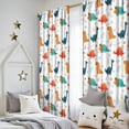 thumbnail image 5 of Blackout Kids Curtains,White Cartoon Dinosaurs Pattern Childrens Insulated Curtains Set Of 2,Bedroom Essentials,Toddler Room Decor 52"x84", 5 of 5