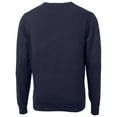 thumbnail image 3 of Men's Cutter & Buck Navy West Virginia Mountaineers Lakemont Tri-Blend Big & Tall V-Neck Pullover Sweater, 3 of 3