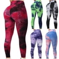 thumbnail image 7 of Babysbule Women High Waist Yoga Pants Sport Trousers Women Ribbed Crop Tank High Waist Shorts Yoga Outfits Sets Pans Casual Tie Bubble, 7 of 7