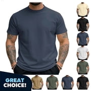 Coorders George Men’s Short Sleeve Crew Neck T-Shirt ,Big and Tall Black,Size XL