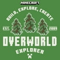 thumbnail image 2 of Mens Minecraft Overworld Explorer Est 2009 T Shirt, 2 of 3