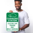 thumbnail image 2 of Charging Station Electric Car Parking Only While Charging With Graphic Sign,, 2 of 8