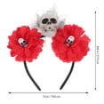 thumbnail image 5 of KAKOWELY Diadema de calavera para Halloween, temática de carnaval, diadema para cosplay, tocado, accesorio, 5 of 5