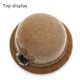 thumbnail image 4 of Sombrero redondo para mujer, sombrero vintage con acento floral, 4 of 5
