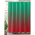 thumbnail image 3 of Green Red Ombre Waterproof Fabric Shower Curtain, Modern Abstract Art Aesthetics Shower Curtain for Bathroom Curtains Bathtubs Hotel Washable Shower Curtains with 12 Hooks Stall 48x72in, 3 of 6