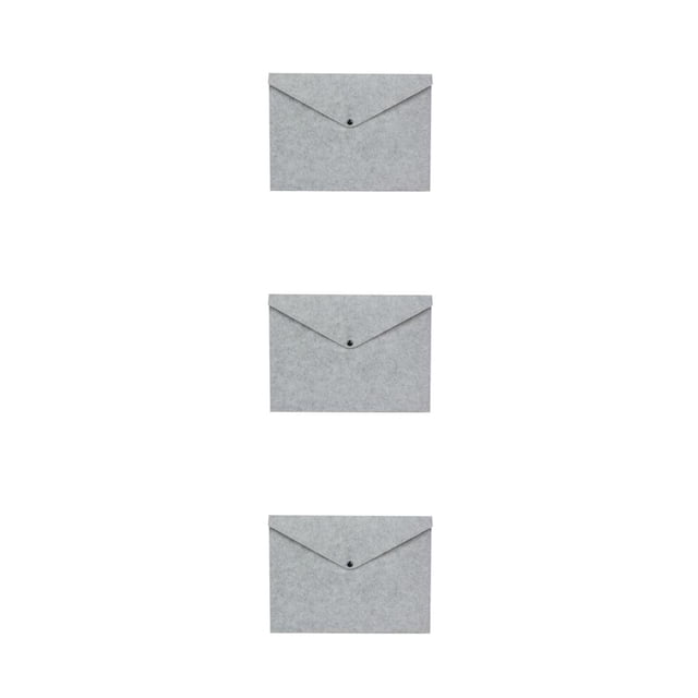 Youkk Convenient File Document Bag Store And Sort With Ease Easy Access To Supplies Felt Folder Organizer light grey 3Set