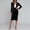Black, variant on Women's 2 Piece Velvet Suit Office Work Suit Notch Lapel Button Down Blazer Dress Skirt Business Suit SetNavy,S