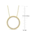 thumbnail image 3 of 1/2 Carat (Ctw I1-I2) Diamond Circle Pendant Necklace in 14K Yellow Gold with Chain for Women, 3 of 5