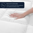 thumbnail image 4 of Delara Twin Organic Cotton Mattress Pad and Protector, Hypoallergenic Down Alternative, Waterproof TPU, Cooling, Noiseless, Mattress Topper & Cover, 4 of 7