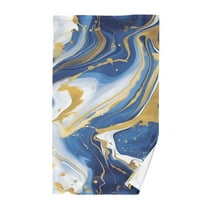 Marble Blue Gold White Cotton Face Towels Absorbent Hand Towel Soft Bathroom Towel for Kitchen Hotel Decoration