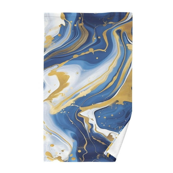 Marble Blue Gold White Cotton Face Towels Absorbent Hand Towel Soft Bathroom Towel for Kitchen Hotel Decoration