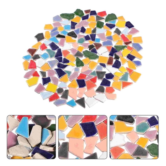 200g Ceramic Mosaic Glazed Stone Gold Floor Mirror Assortment Small Tile For Crafts DIY Irregular