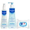 Mustela Quick Clean-up Kit with Skin Freshener, No Rinse Micellar Water, and Cleansing Wipes, 3 ct.
